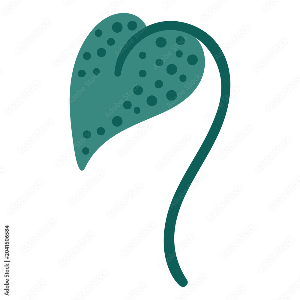 Obraz premium Green leaf png sticker, nature illustration, transparent background