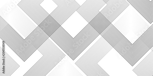 Bild auf Leinwand Geometric diagonal oblique vector curve gradient black and white graphic stripe line