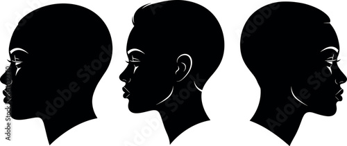 Photos Human head silhouette vector illustration of diverse profiles symbolizing identi