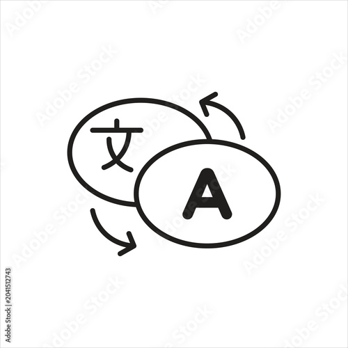 Photos Translation icon vector icon on white background. EPS10