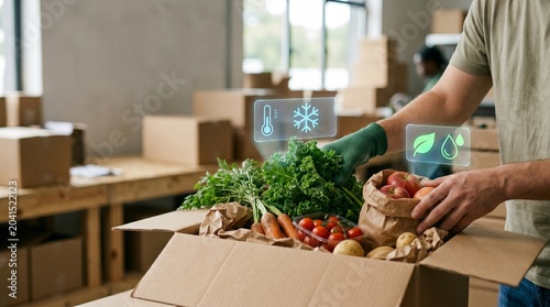 Organizing Fresh Vegetables for Delivery in a Food Warehouse Environment