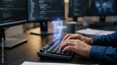 Monitoring Coding Activities at a Tech Workspace with Digital Shield Display