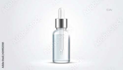 Glass dropper bottle cosmetic serum