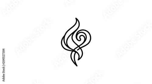 Quadro em tela Elegant abstract musical note symbol design.