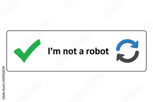 captcha verification button flat icon checkmark arrow