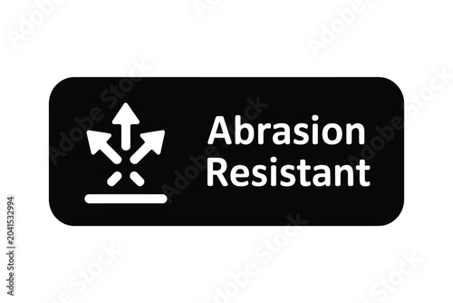 abrasion resistant label flat icon black white