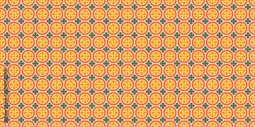 Orange Citrus Pixel Seamless Pattern Background