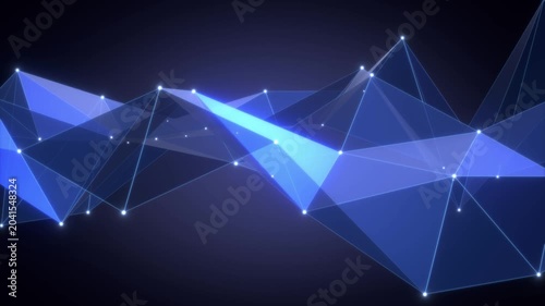 Abstract Morphing Triangular Grid Shape - Modern Technology Background