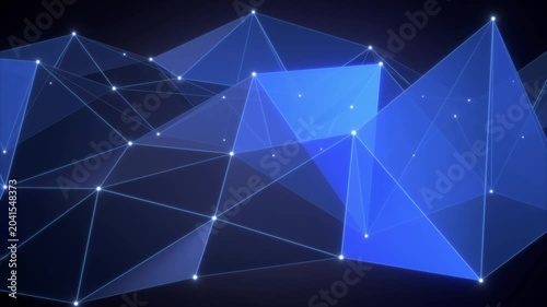 Abstract Morphing Triangular Grid Shape - Modern Technology Background