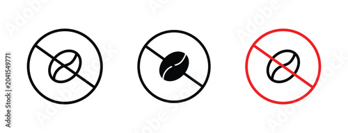 Tableau sur toile Caffeine free icon