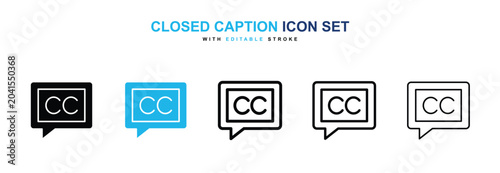 Cuadro en lienzo Closed caption icon