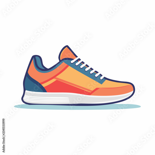 Colorful Running Shoe Illustration