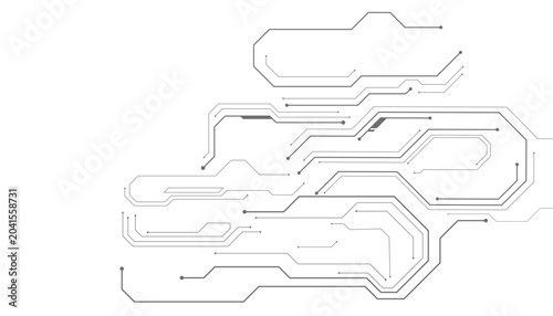Canvas Print Abstract digital technology futuristic internet network speed connection white and blue background