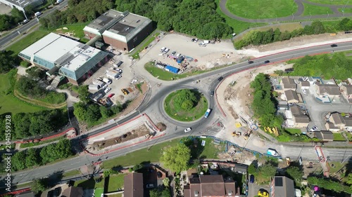 Ennerdale roundabout upgrade road works, Thomas Clarkson Way and Ennerdale junction. Ennerdale Leisure Centre, Kingston upon Hull