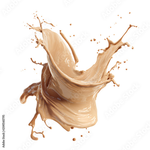 High-Quality Soft Brown Paint Splash on Transparent Background for Professional Designs