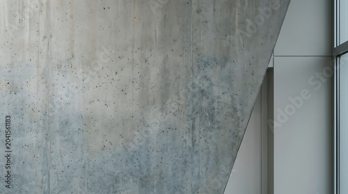 Modern Architectural Concrete Wall Texture with Slanted Edge and Minimalist Background