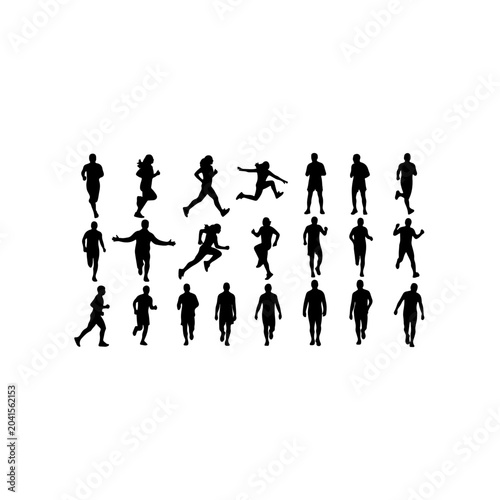 Human Silhouettes In Motion