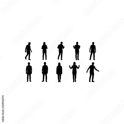 Collection of Diverse Human Silhouettes