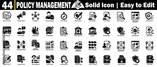 Foto Policy management solid icons