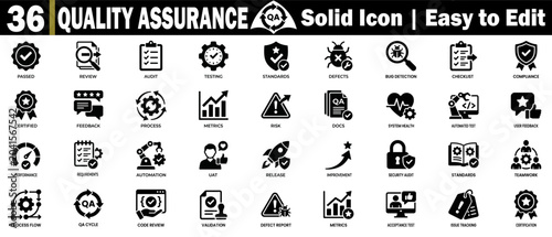 Photos Quality assurance solid icon