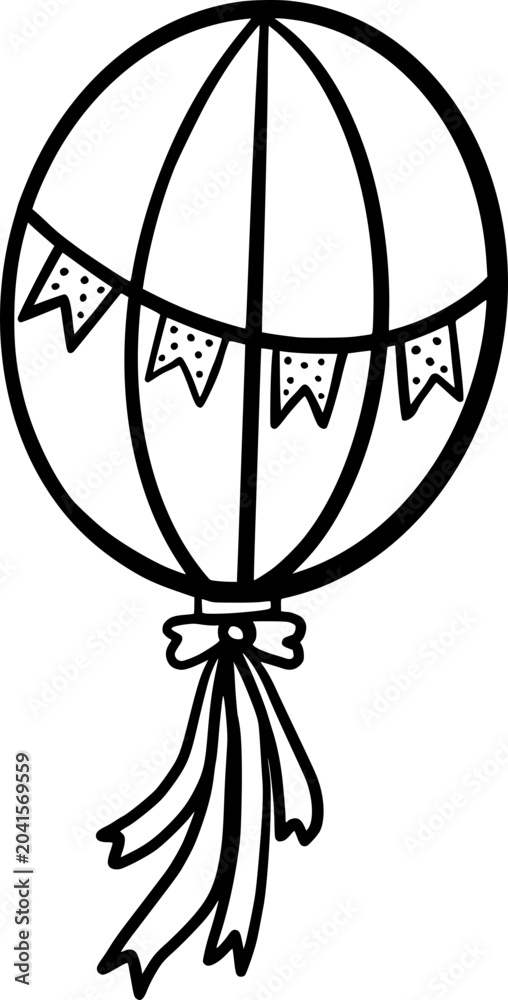 Fototapeta premium Hand Drawn Festa Junina Balloon Illustration