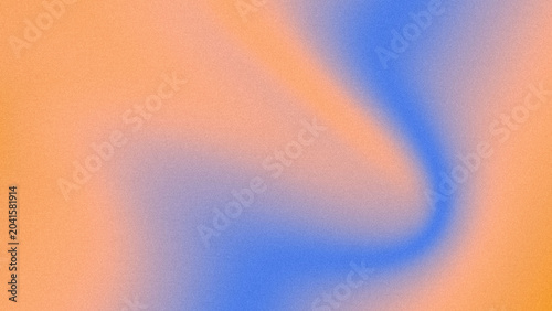 Abstract Orange and Blue Gradient Background with Grainy Noise