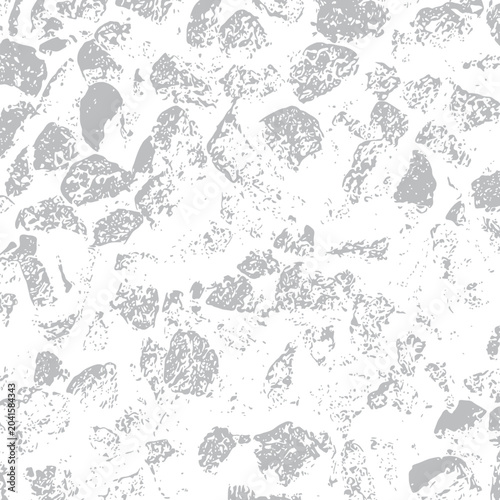 Grey and White Pattern with Various Shapes and Textures