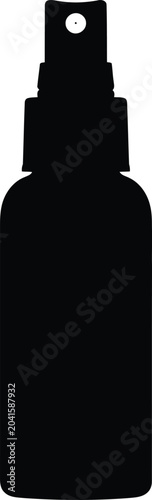 Canvastavla Black silhouette of a cosmetic spray bottle icon