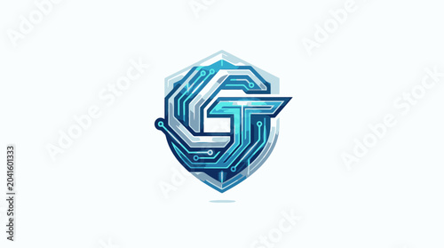 Blue letter G logo symbol.