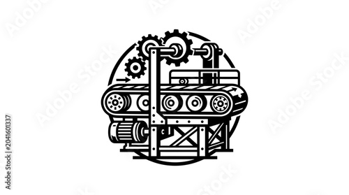 Industrial Machine Gears Mechanics Factory.