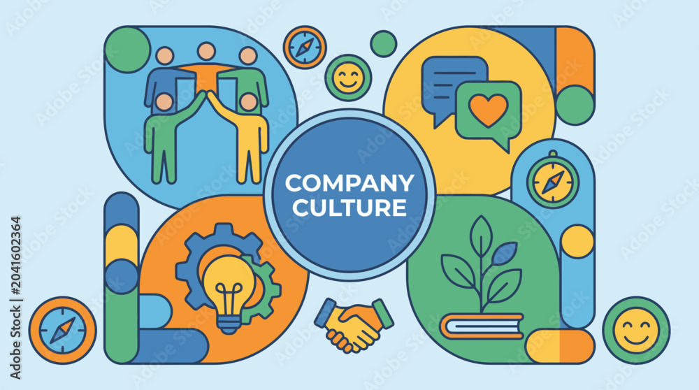Fototapeta premium Company Culture Business Teamwork Concept.