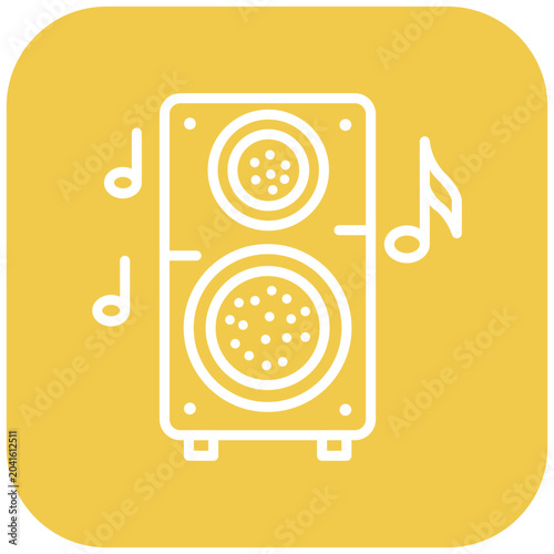 Quadro su tela New Year Speaker Icon