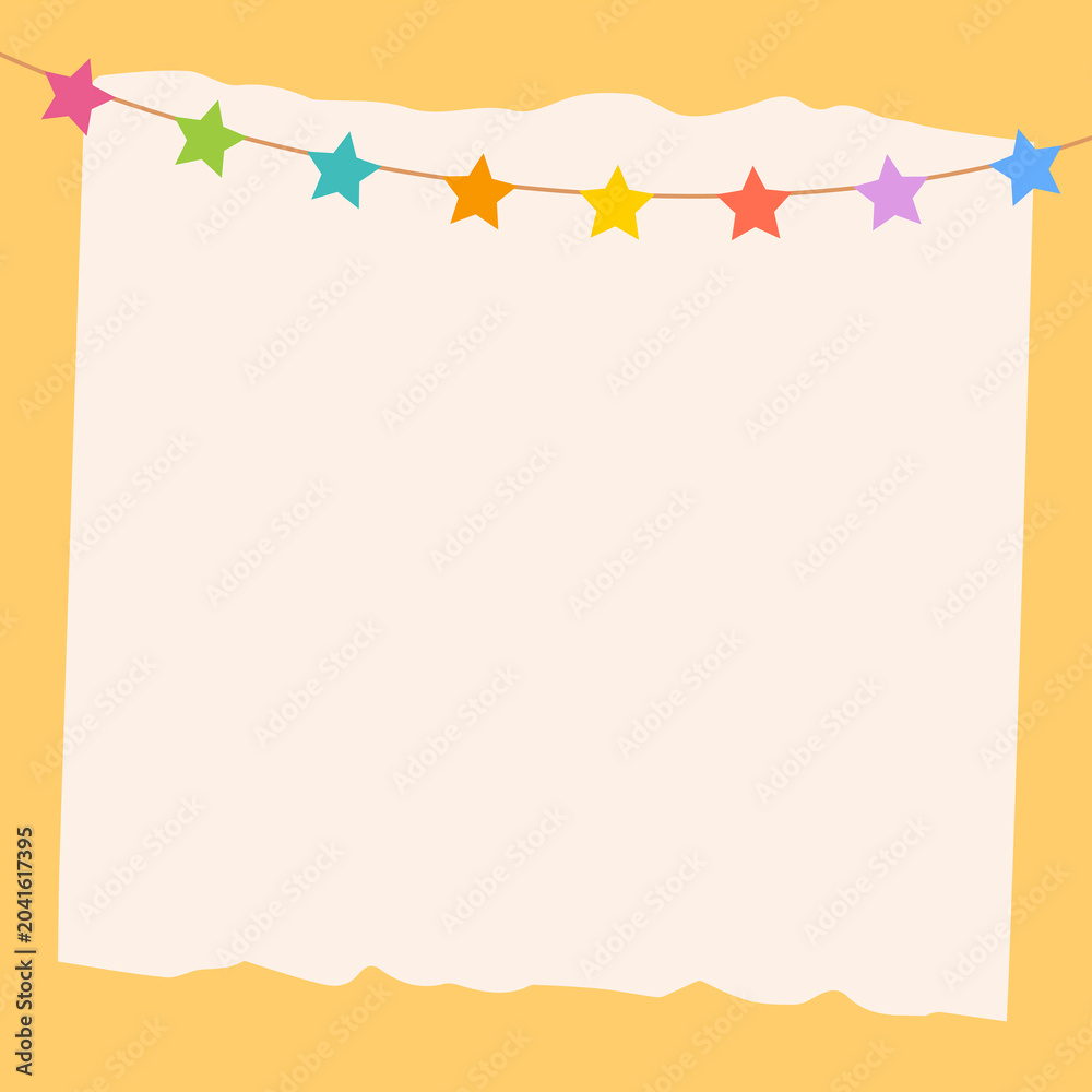 Obraz premium Party flag decoration frame background, special occasion design