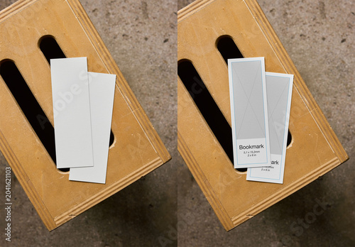 Mockup Of Two Customizable Bookmarks