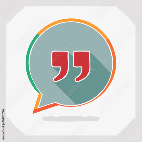 Quotation Mark Icon in Speech Bubble