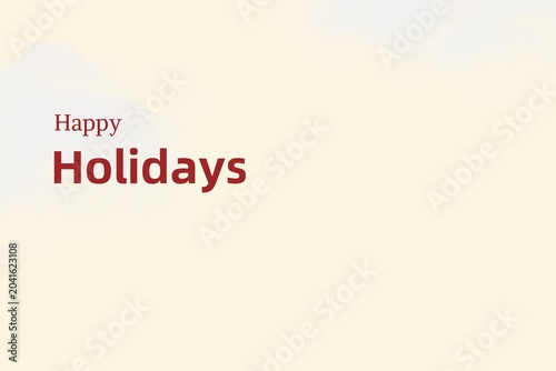 Simple Happy Holidays Minimal Greeting Design