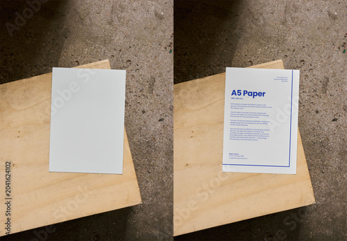 Mockup Of Customizable A5 Paper