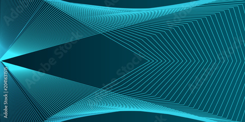 Tableau sur toile Modern Directional Line Architecture with Futuristic Energy Flow, High Tech Abst