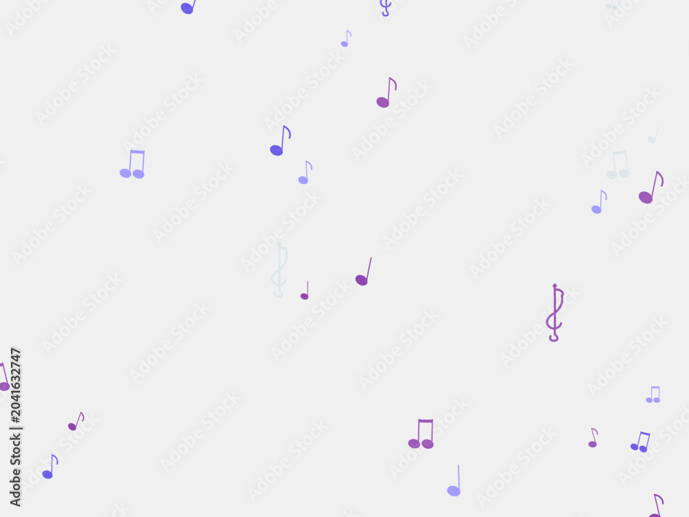 Fototapeta premium Colorful Music Notation Treble Clef Background