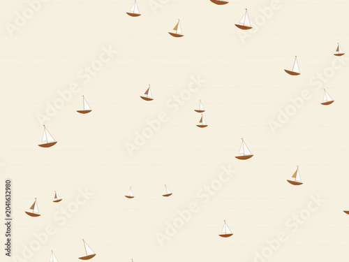 Playful Sailboats Ocean Summer Background