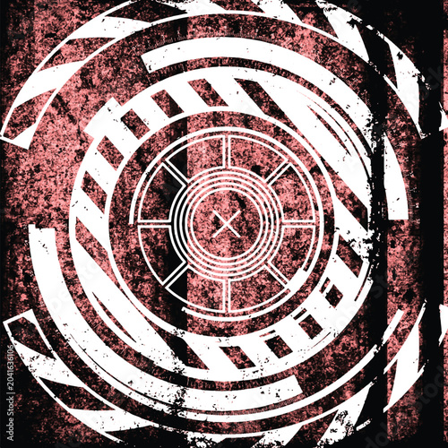 Abstract futuristic cyber technology background. Sci-fi circuit design. Cyber punk backdrop. Grunge texture	
