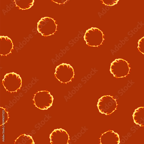 Photography seamless pattern smoke circle fire cartoon