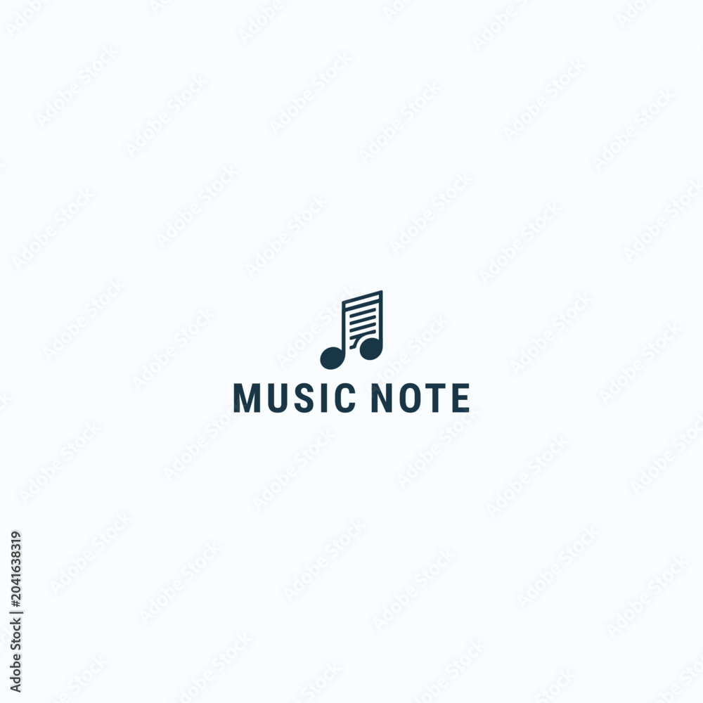 Fototapeta premium Music note logo design template vector illustration