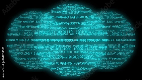Filmato. Illustrazione 3D. Sfondo mondo digitale. Sequenza di zero e uno concetto di connessione globale tra persone, social network, e dispositivi informatici