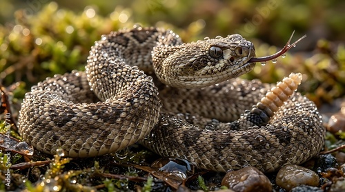 close up of a rattlesnake