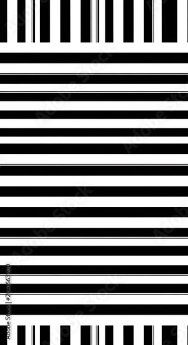 Black Barcode Pattern Arranged on Clean White Background