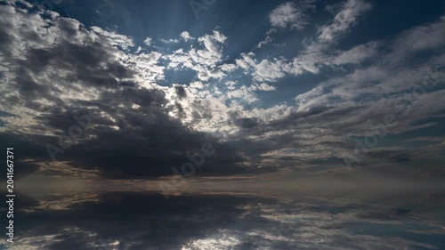 Futuristic Sky Portal With Symmetrical Cloud Motion