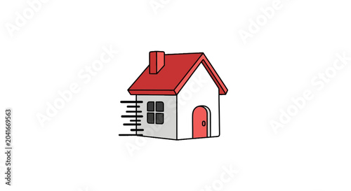 Foto Fast moving house showing speed and efficiency