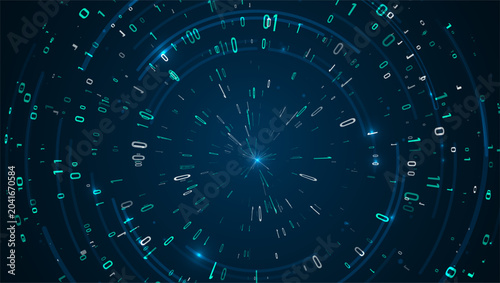 Abstract big data visualization. Big data code representation. Graphic concept for your design