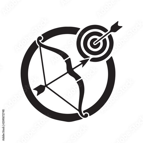 Foto Archery vector illustration icon Template design